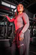 SIGNATURE WIDELEG SWEATS FADED BLACK