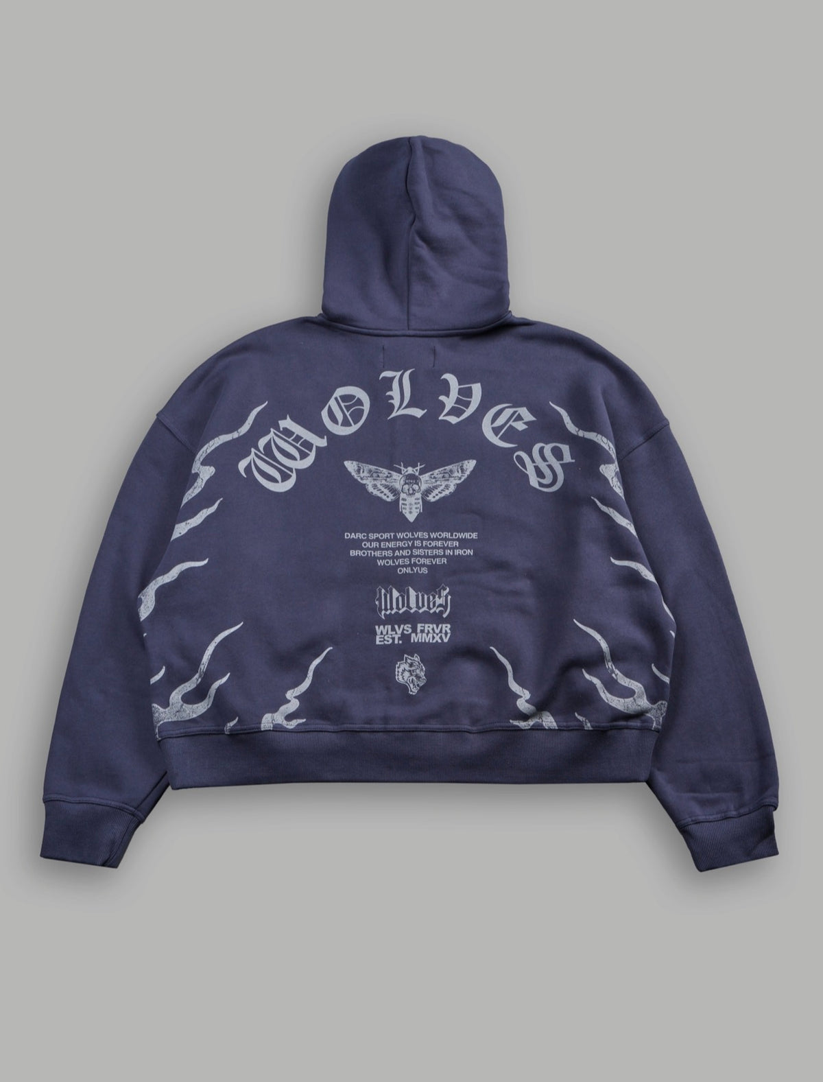 Wolves Never Back Down V2
Vex Double Zip Hoodie in
Storm Blue